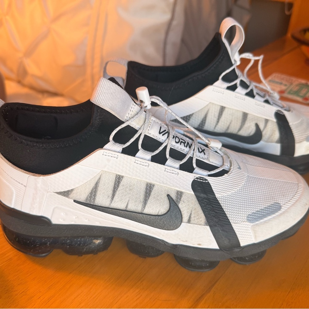 Nike Black and White Vapormax Shoes